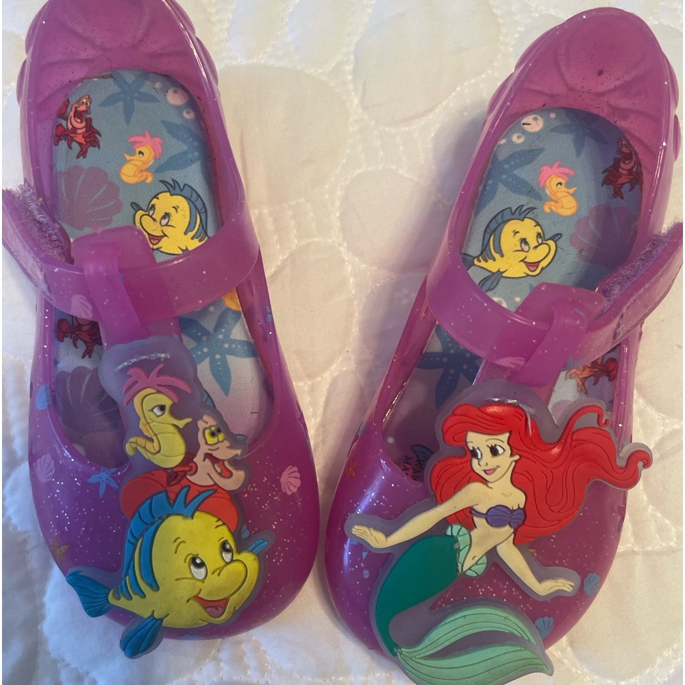 toddler little mermaid theme jelly sandals